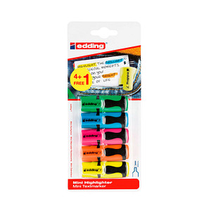 4057305029584 - Textmarker 7 mini highlighter 7-5-S1999 Etui 5-farbig sortiert 1-3mm Keilspitze 4057305029584 4 Stück