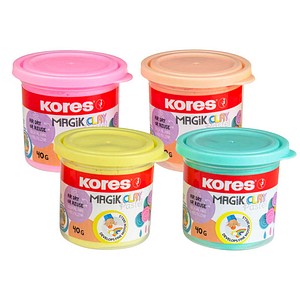 9023800342423 - Knete Magic Clay Pastel mehrfarbig 4 Farben je 400 g