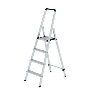 4031405112247 - MUNK Günzburger Steigtechnik Guenzburger Steigtechnik 11224 Aluminium Stufen-Stehleiter Arbeitshöhe (max) 3 m Silber 58 kg