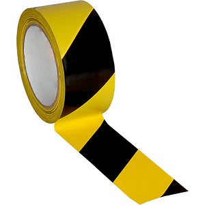 EICHNER Bodenmarkierungsband gelb, schwarz 5,0 cm x 33,0 m