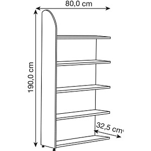 4044917421394 - Büroregal Dante® Regalfeld H 1900 x B 800 mm mit Rückwand weiß 4044917421394 - Büroregal Dante® Regalfeld H 1900 x B 800 mm mit Rückwand weiß