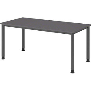 4032062323113 - HS16 höhenverstellbarer Schreibtisch grafit rechteckig 4-Fuß-Gestell grau 1600 x 800 cm
