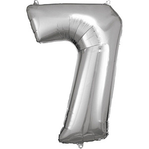 0192937142240 - Folienballon Zahl 7 silber 0192937142240 amscan 0192937142240 - Folienballon Zahl 7 silber 0192937142240 amscan