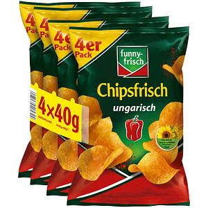 funny-frisch Chipsfrisch ungarisch Chips 4 x 40,0 g