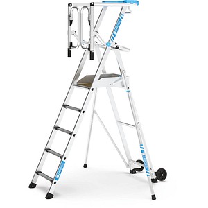 4003866414420 - Podestleiter ZAP Safemaster Max S silber 5 Stufen