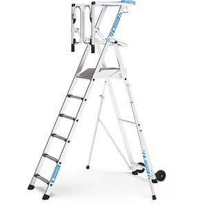 4003866414437 - Podestleiter ZAP Safemaster Max S silber 6 Stufen