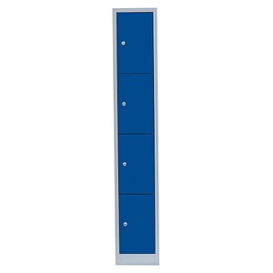 4061815517837 - Schließfachschrank 520411 Metall 1 Abteil mit 4 Fächern abschließbar 315x180cm (BxH) blau 4061815517837 LÜLLMANN