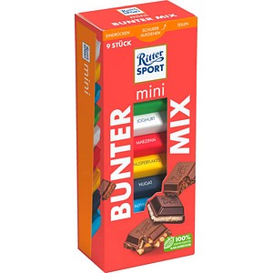 4000417119605 - Ritter SPORT Mini bunter Mix Turm Schokolade 9 x 1667 g