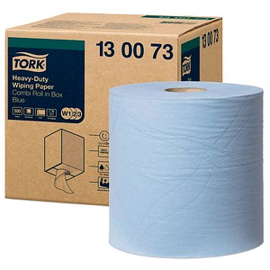 TORK Putztuchrolle Premium Combi Roll W1/2/3 2-lagig blau, 500 Blätter, 1 Rolle