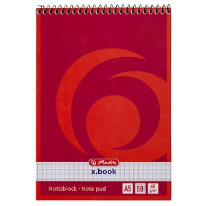 4008110110530 - herlitz Notizblock DIN A5 Kariert Spiralbindung Pappe Rot Nicht perforiert 80 Seiten 4008110110530 - herlitz Notizblock DIN A5 Kariert Spiralbindung Pappe Rot Nicht perforiert 80 Seiten