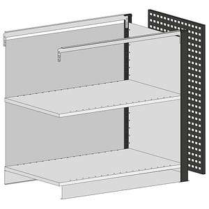 SCHULTE Thekenmodul MULTIplus Endmodul ohne Arbeitsplatte, schwarz 80,6 x 78,0 x 100,7 cm
