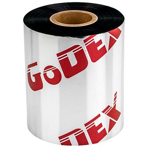 GoDEX GWR 765 schwarz Thermotransferbänder für Etikettendrucker, 6 Rollen