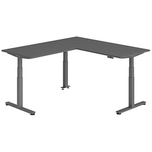 Hammerbacher Sitz-Steh-Schreibtisch VXDSM, elektrisch höhenverstellbar, 127cm (H), 200x180cm (BxT), graphit / graphit 4032062326770 Hammerbac 6 Stück