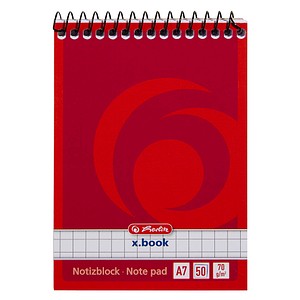 4008110110738 - herlitz Notizblock DIN A7 Kariert Spiralbindung Pappe Rot Nicht perforiert 100 Seiten 4008110110738 - herlitz Notizblock DIN A7 Kariert Spiralbindung Pappe Rot Nicht perforiert 100 Seiten