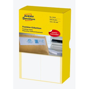 4004182034446 - Frankieretikett 132 x 45 mm (B x H) Papier weiß 500 Etik Pack 4004182034446 500 Stück