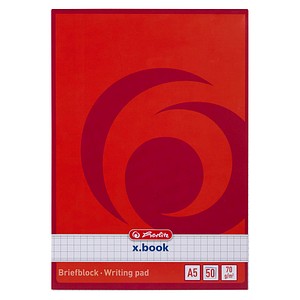 4008110717531 - 10 x Briefblock A5 kariert 50 Blatt 70g qm holzfrei weiß
