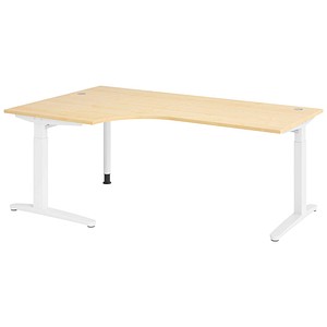 Hammerbacher Schreibtisch VXB, manuell höhenverstellbar, 85cm (H), 200x120cm (BxT), ahorn / weiß 4032062326473 Hammerbacher 6 Stück