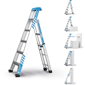 ZARGES Vielzweckleiter MultiMaster 5 silber, H: 288,0 cm