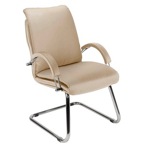 5901747065060 - Besucherstuhl Nadir Steel beige   chrom mit Armlehnen Freischwinger 5901747065060 Nowy Styl
