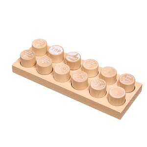 9004362535263 - 12 Woodies Motivstempel-Set Motivation 30 x 30 cm