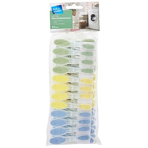 4068134013552 - flink & sauber Wäscheklammern Soft Grip bunt 24 St