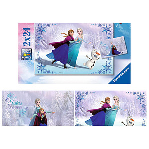 Ravensburger Disney Frozen Schwestern für immer Puzzle, 2 x 24 Teile
