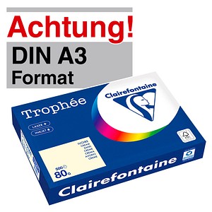 3329680125207 - Kopierpapier Trophee 1252C sand pastell A3 80g  3329680125207 500 Stück