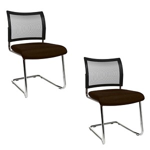 2 Topstar Visit 20 Net Besucherstühle braun günstig online 2 Topstar BtoB 10 Besucherstühle braun