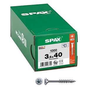 4003530096792 - Universalschraube 35 x 40 mm 1000 Stück Teilgewinde Senkkopf t-star plus T20 4CUT wirox - 0191010350405 - Spax 4003530096792 - Universalschraube 35 x 40 mm 1000 Stück Teilgewinde Senkkopf t-star plus T20 4CUT wirox - 0191010350405 - Spax