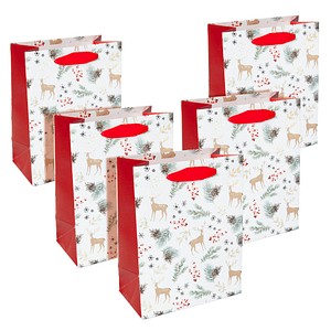 4004360769085 - 5 SIGEL Geschenktüten Christmas motifs watercolor Large rot weiß 180 x 230 cm