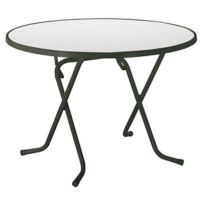 4043153081744 - BEST Gartentisch Primo grau weiß rund 1000 x 1000 x 700 cm