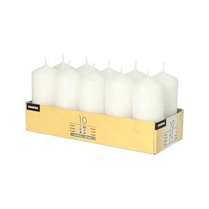 4002911179154 - Stumpenkerzen 17915 weiß 90x40mm (HxØ) ca 9 Stunden Brenndauer 4002911179154 10 Stück 4002911179154 - Stumpenkerzen 17915 weiß 90x40mm (HxØ) ca 9 Stunden Brenndauer 4002911179154 10 Stück
