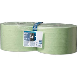 TORK Putztuchrollen Advanced W1 Industrie 2-lagig grün, 1.500 Blätter, 2 Rollen