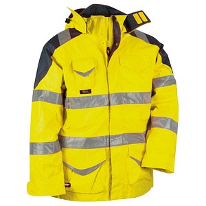 8023796043213 - Cofra - 4 in 1 Winter-Warnschutzjacke wind- und wasserdicht bis -49 °c gelb 56 - Orange