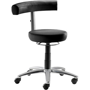 4032376074824 - mayer sitzmöbel 1280 Drehhocker Stoff Schwarz 650 x 650 x 920 mm