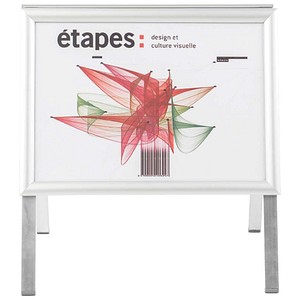 PAPERFLOW Kundenstopper silber DIN A3 2 Fächer 45,0 x 35,0 x 47,0 cm, 1 St.