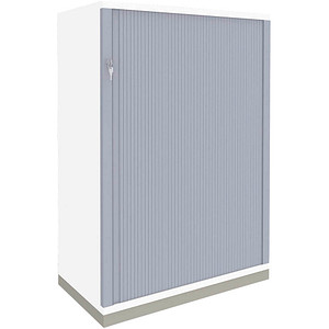 4260672330867 - fm Sidney Rollladenschrank weiß silber 2 Fachböden 800 x 442 x 1133 cm