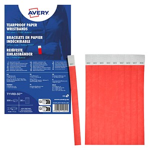 5014702149511 - Einlassband TYVRD-50 neon rt 500St 5014702149511 500 Stück