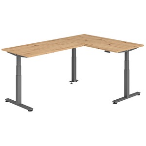 Hammerbacher Sitz-Steh-Schreibtisch VXDSM, elektrisch höhenverstellbar, 127cm (H), 240x160cm (BxT), asteiche / graphit 4032062326978 Hammerba 6 Stück