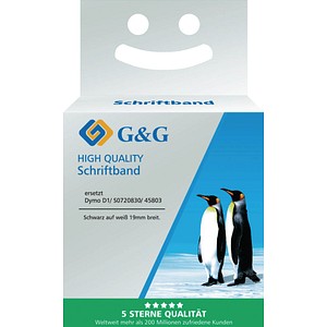 6941881284520 - Premium Schriftband 19mm7m komp zu 45803S0720830 schwarz auf weiß 6941881284520 G und G 6941881284520 - Premium Schriftband 19mm7m komp zu 45803S0720830 schwarz auf weiß 6941881284520 G und G
