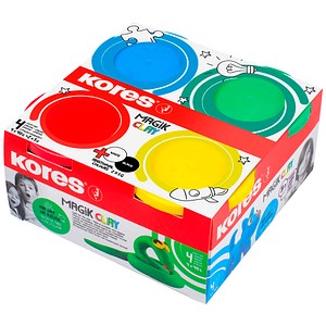 Kores® Knete Magic Clay mehrfarbig, 4 Farben je 40,0 g