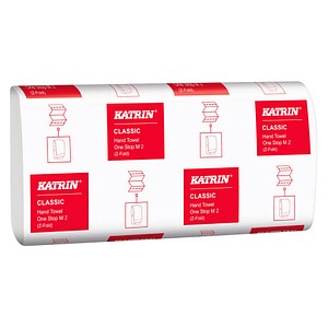 KATRIN Papierhandtücher Classic One Stop M 2 Interfold-Falzung 2-lagig 3.024 Tücher KATRIN Papierhandtücher Classic One Stop M 2 Interfold-Falzung 2-lagig 3.024 Tücher