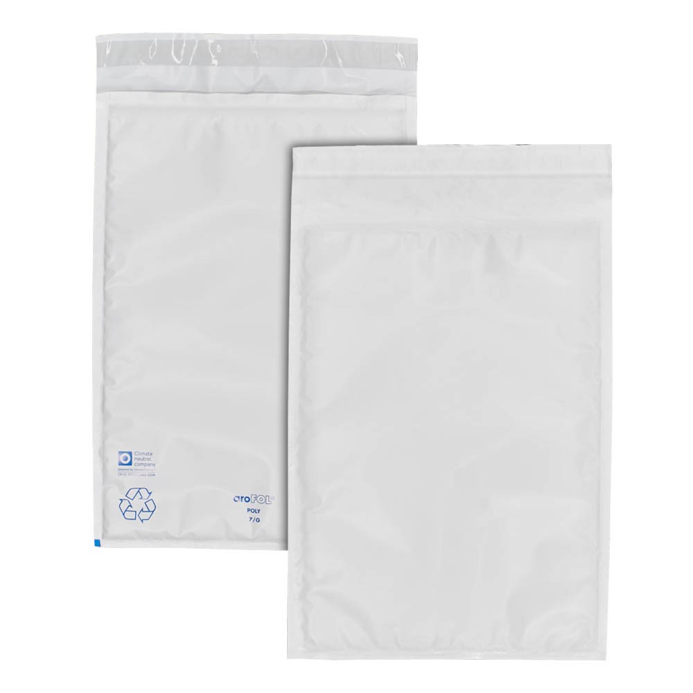 Lot De 100 Sacs à Bulles AroFOL® - Taille G/7 (Format A4) - Avec Fenêtre - Marron/Blanc