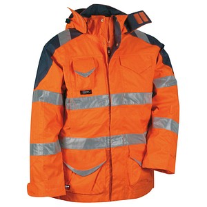 8023796043268 - Cofra - 4 in 1 Winter-Warnschutzjacke wind- und wasserdicht bis -49 °c orange 46 - Orange