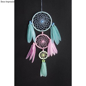 4006166413742 - Bastelset Traumfänger pastell hellblau rosa mint 4006166413742 - Bastelset Traumfänger pastell hellblau rosa mint