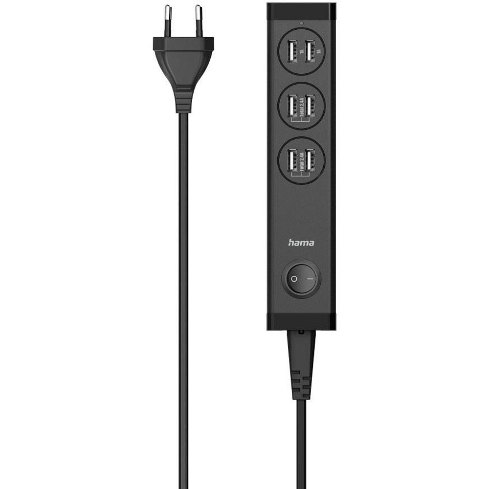 hama USB-Ladestation Ladekabel mit Adapter discount Watt schwarz, | office 34
