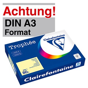 3329680004199 - Kopierpapier Trophée Color 1884PC A3 80g gelb 3329680004199 500 Blatt 3329680004199 - Kopierpapier Trophée Color 1884PC A3 80g gelb 3329680004199 500 Blatt
