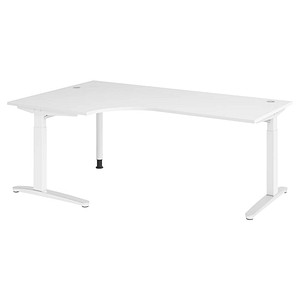 Hammerbacher Schreibtisch VXB, manuell höhenverstellbar, 85cm (H), 200x120cm (BxT), weiß / weiß 4032062326466 Hammerbacher 6 Stück