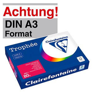 3329680189506 - Kopierpapier Trophee 1895C kirschrot A3 80g  3329680189506 500 Stück