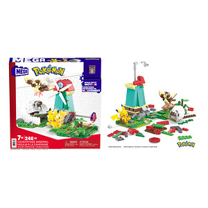 Mattel GAMES Mega Construx HKT21 Pokémon Windmühlen-Farm Bausatz